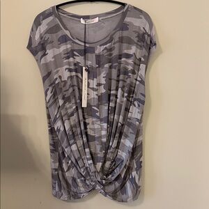 Mustard Seed Gray Camouflage Short Sleeve Tee